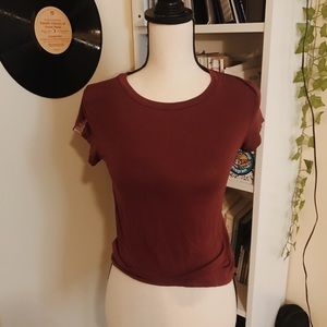 american eagle red soft t shirt | size xsmall